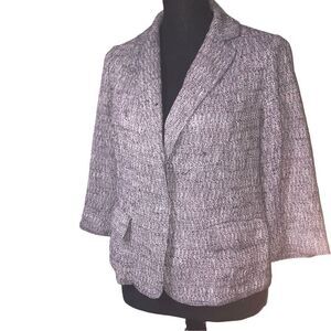 J Jill Lavender Tweed Blazer